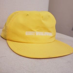 Yellow Obey Worldwide Cap